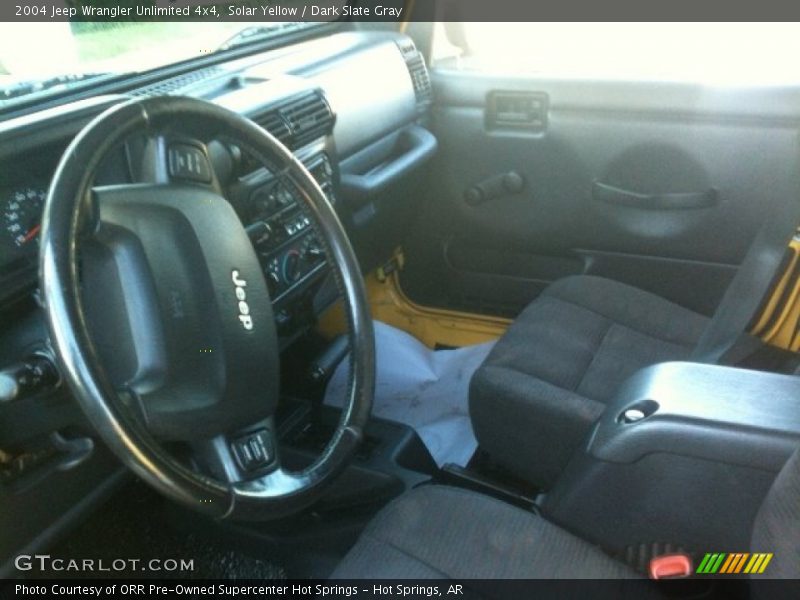 Solar Yellow / Dark Slate Gray 2004 Jeep Wrangler Unlimited 4x4