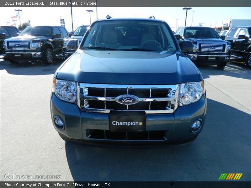 Steel Blue Metallic / Stone 2012 Ford Escape XLT