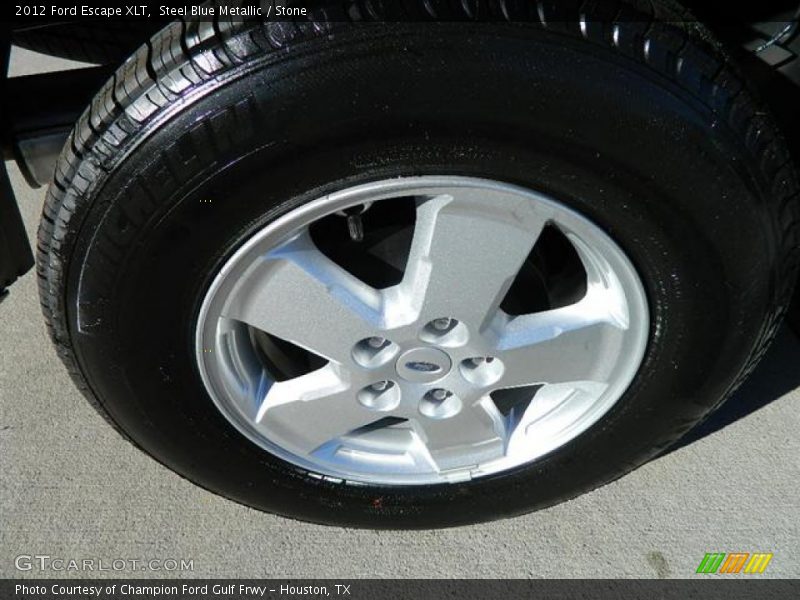 Steel Blue Metallic / Stone 2012 Ford Escape XLT
