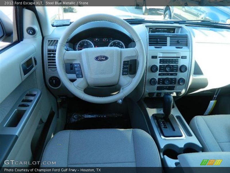 Steel Blue Metallic / Stone 2012 Ford Escape XLT