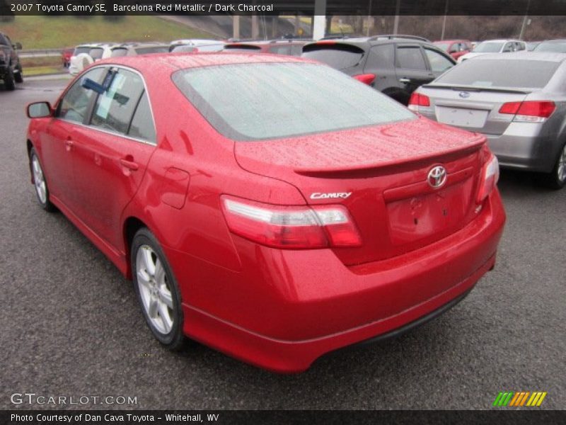 Barcelona Red Metallic / Dark Charcoal 2007 Toyota Camry SE