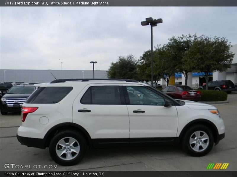 White Suede / Medium Light Stone 2012 Ford Explorer FWD