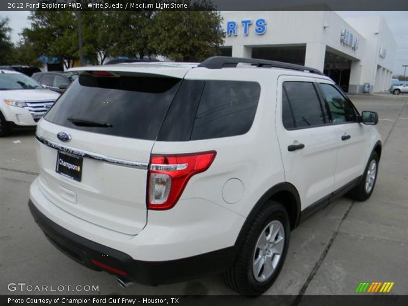 White Suede / Medium Light Stone 2012 Ford Explorer FWD