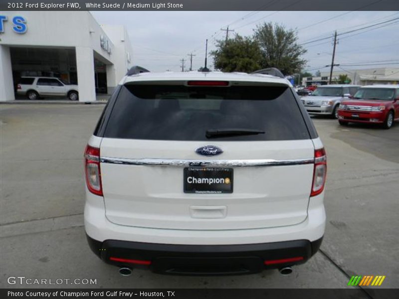 White Suede / Medium Light Stone 2012 Ford Explorer FWD