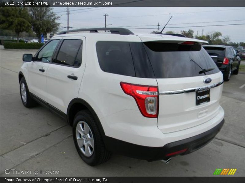 White Suede / Medium Light Stone 2012 Ford Explorer FWD