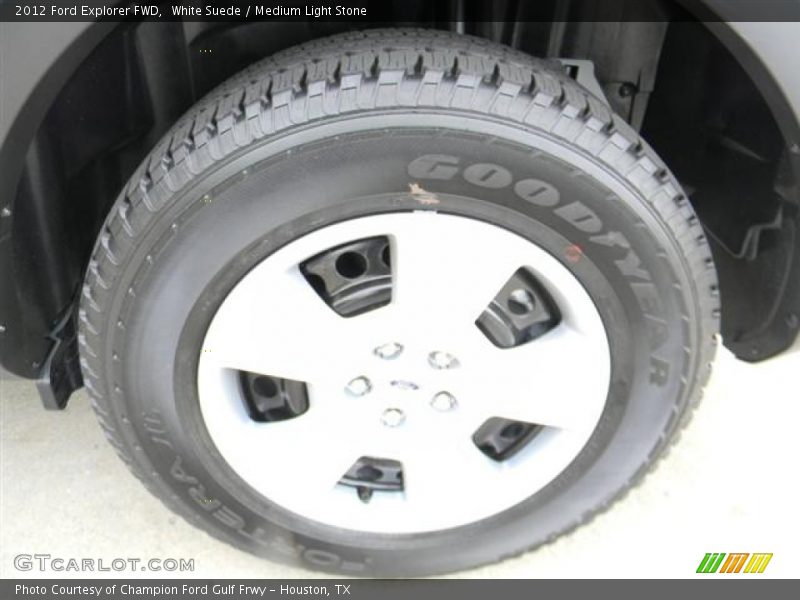 White Suede / Medium Light Stone 2012 Ford Explorer FWD