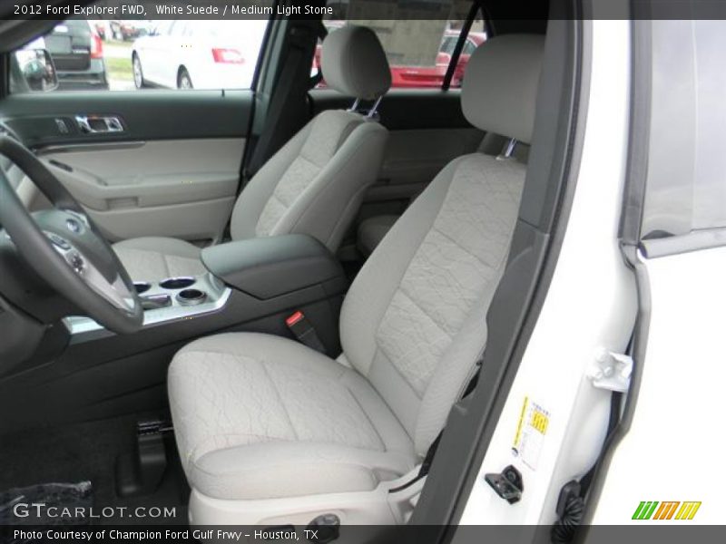 White Suede / Medium Light Stone 2012 Ford Explorer FWD