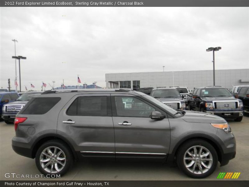 Sterling Gray Metallic / Charcoal Black 2012 Ford Explorer Limited EcoBoost
