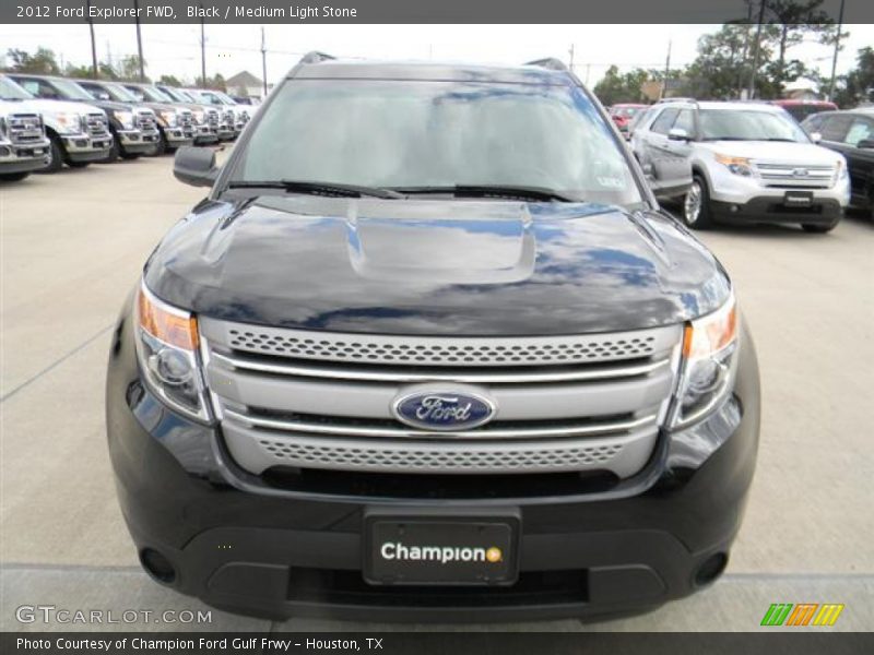 Black / Medium Light Stone 2012 Ford Explorer FWD