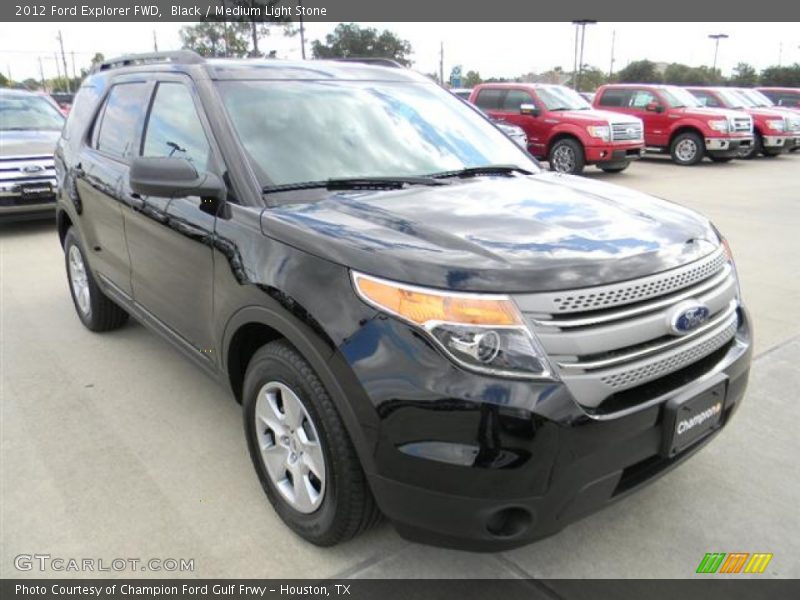 Black / Medium Light Stone 2012 Ford Explorer FWD