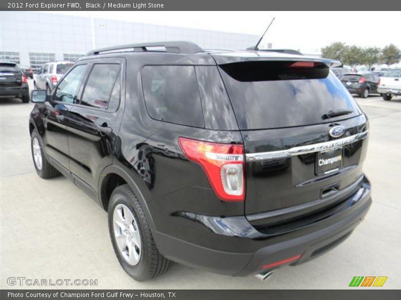 Black / Medium Light Stone 2012 Ford Explorer FWD