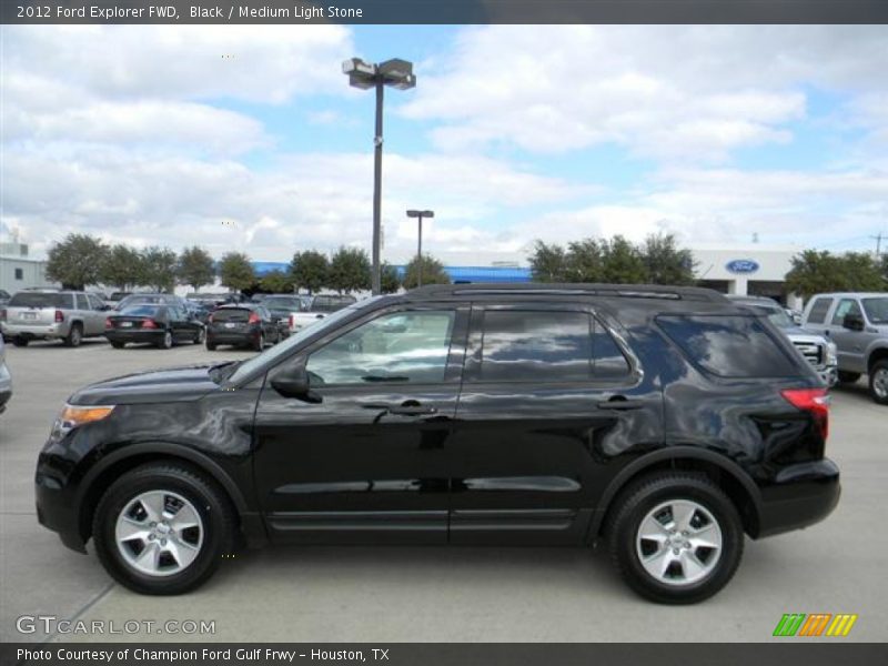 Black / Medium Light Stone 2012 Ford Explorer FWD