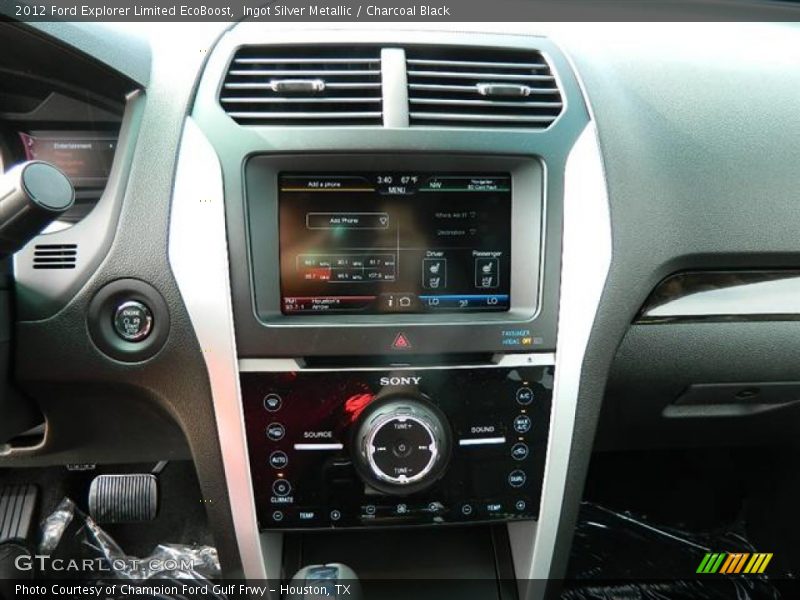 Ingot Silver Metallic / Charcoal Black 2012 Ford Explorer Limited EcoBoost