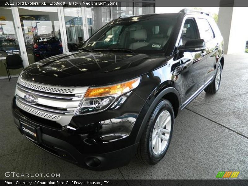 Black / Medium Light Stone 2012 Ford Explorer XLT EcoBoost