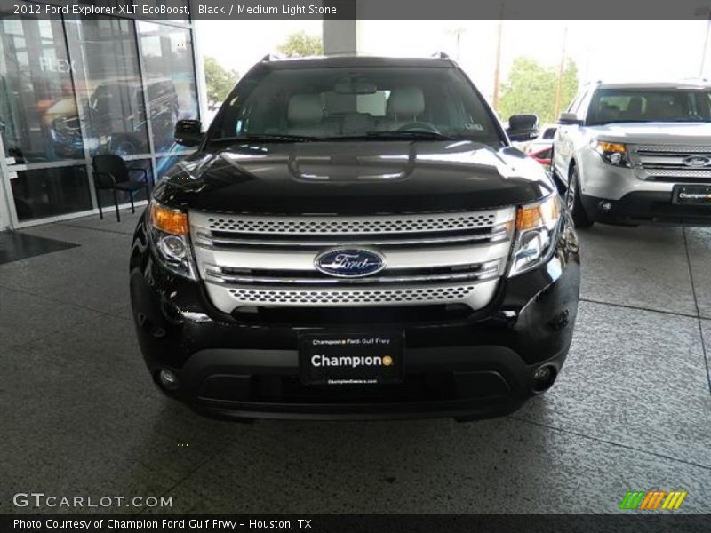 Black / Medium Light Stone 2012 Ford Explorer XLT EcoBoost