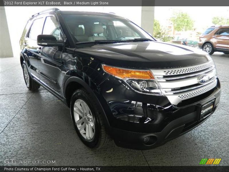 Black / Medium Light Stone 2012 Ford Explorer XLT EcoBoost