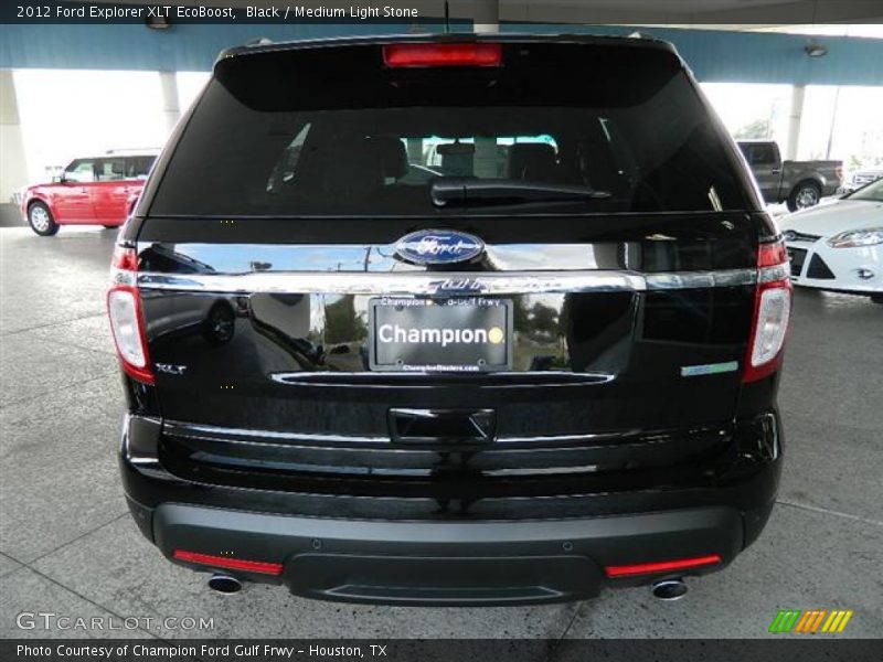 Black / Medium Light Stone 2012 Ford Explorer XLT EcoBoost