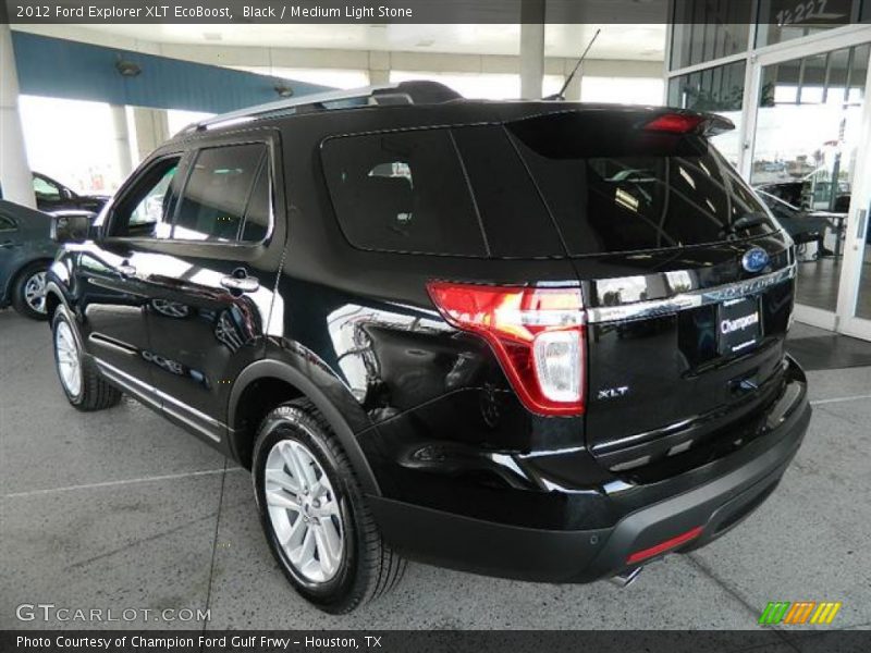 Black / Medium Light Stone 2012 Ford Explorer XLT EcoBoost