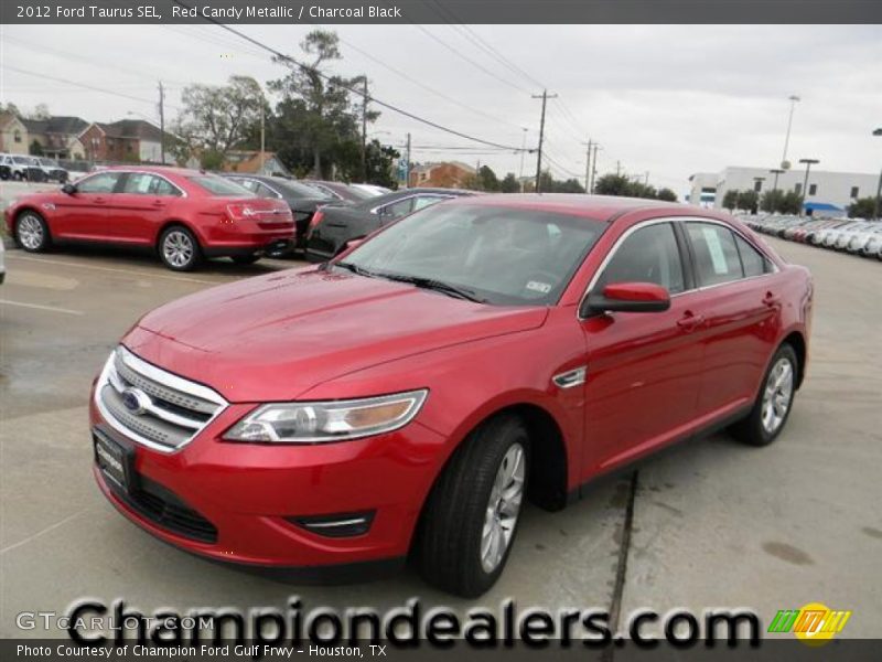 Red Candy Metallic / Charcoal Black 2012 Ford Taurus SEL