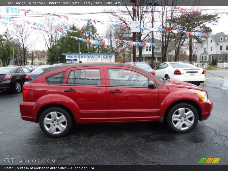 Inferno Red Crystal Pearl / Pastel Slate Gray 2007 Dodge Caliber SXT