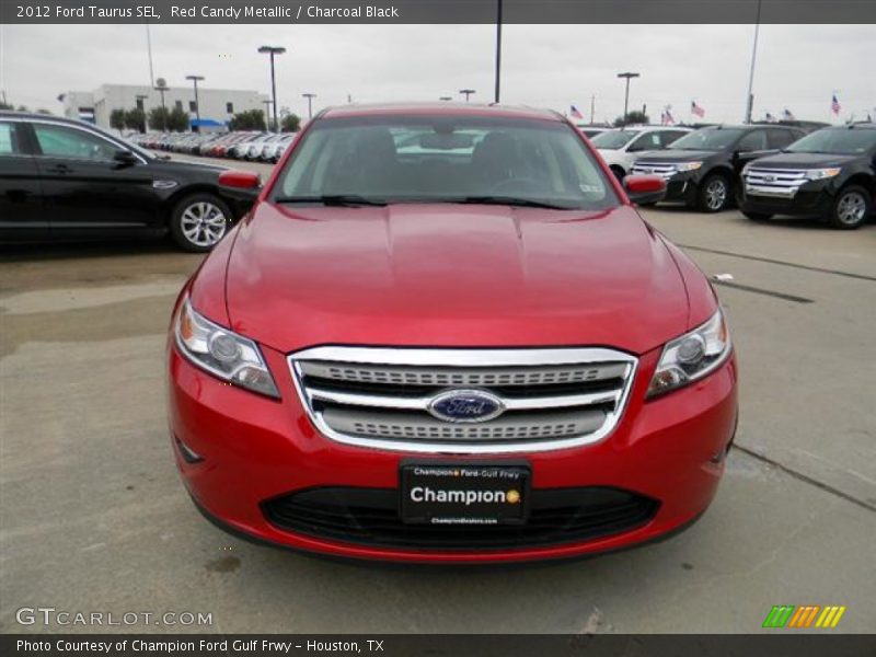 Red Candy Metallic / Charcoal Black 2012 Ford Taurus SEL