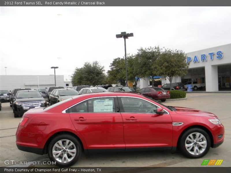 Red Candy Metallic / Charcoal Black 2012 Ford Taurus SEL