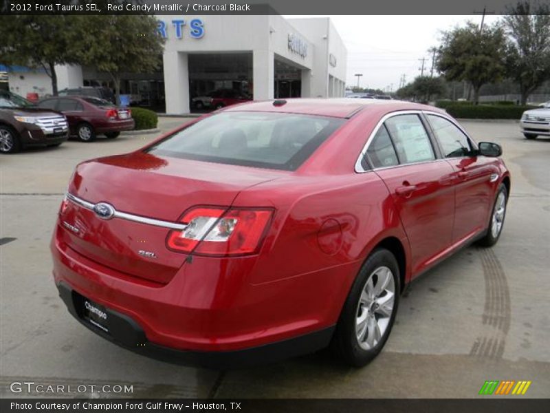 Red Candy Metallic / Charcoal Black 2012 Ford Taurus SEL