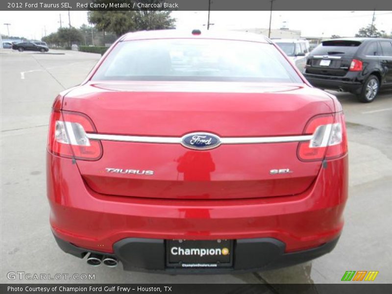 Red Candy Metallic / Charcoal Black 2012 Ford Taurus SEL