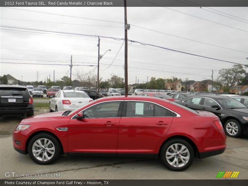 Red Candy Metallic / Charcoal Black 2012 Ford Taurus SEL