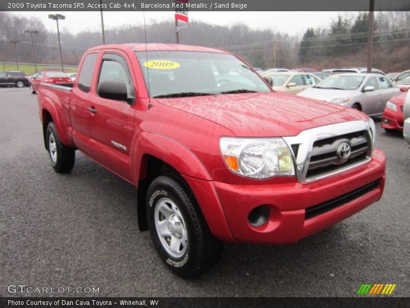 Barcelona Red Metallic / Sand Beige 2009 Toyota Tacoma SR5 Access Cab 4x4