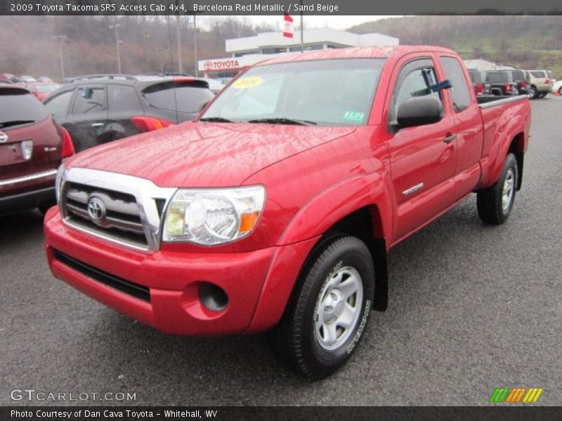 Barcelona Red Metallic / Sand Beige 2009 Toyota Tacoma SR5 Access Cab 4x4