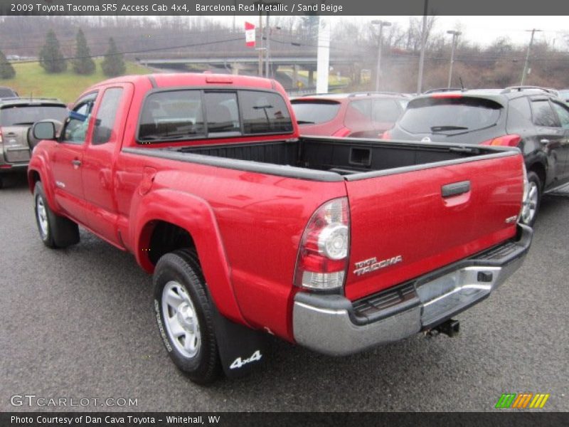Barcelona Red Metallic / Sand Beige 2009 Toyota Tacoma SR5 Access Cab 4x4