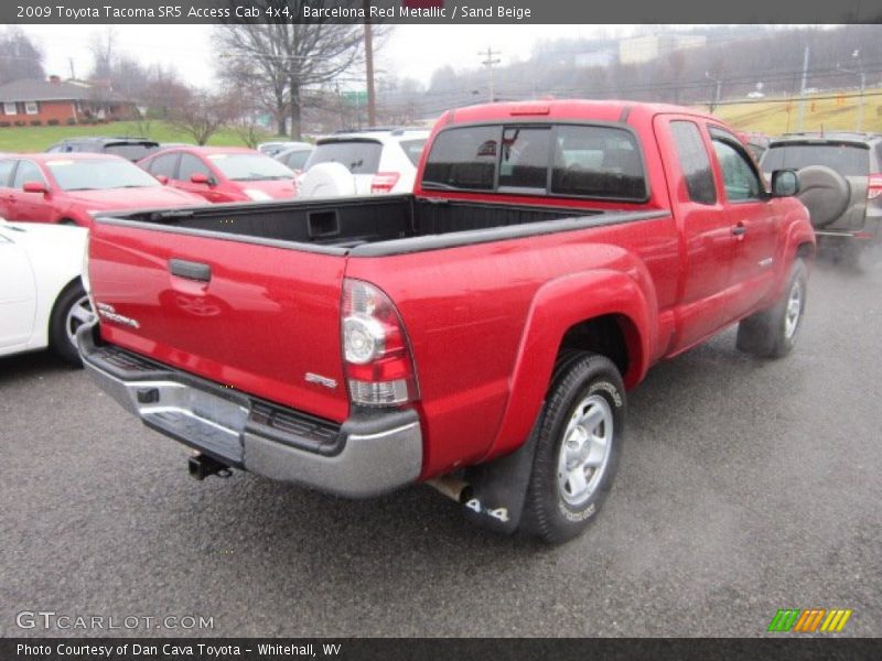 Barcelona Red Metallic / Sand Beige 2009 Toyota Tacoma SR5 Access Cab 4x4