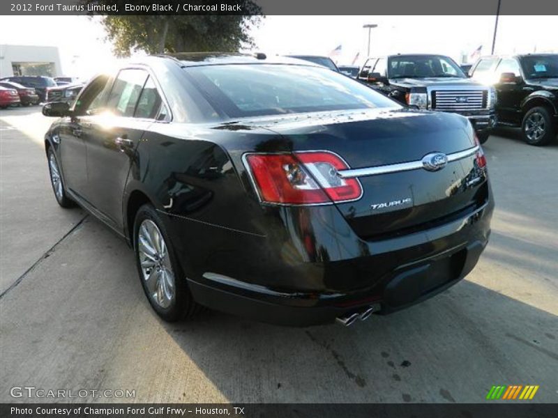 Ebony Black / Charcoal Black 2012 Ford Taurus Limited