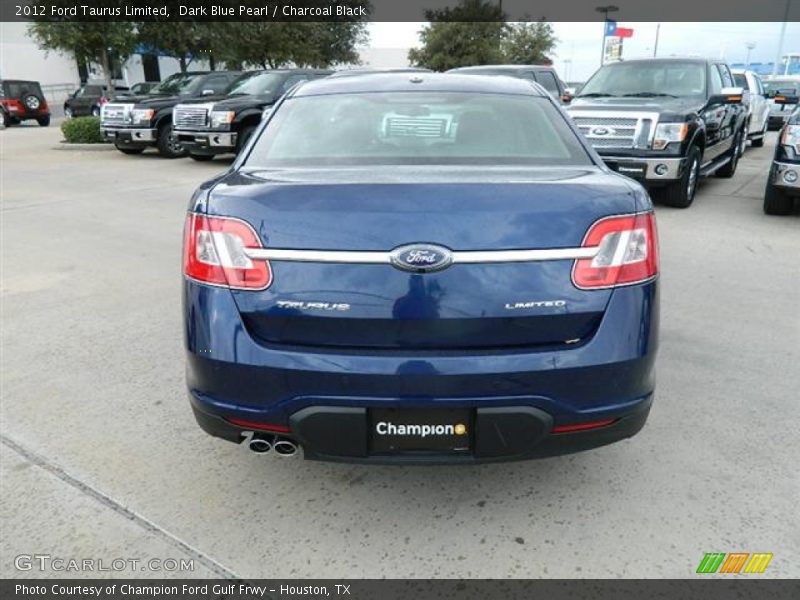 Dark Blue Pearl / Charcoal Black 2012 Ford Taurus Limited