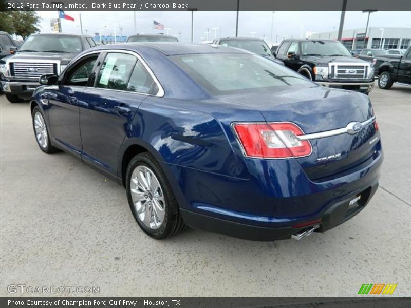 Dark Blue Pearl / Charcoal Black 2012 Ford Taurus Limited