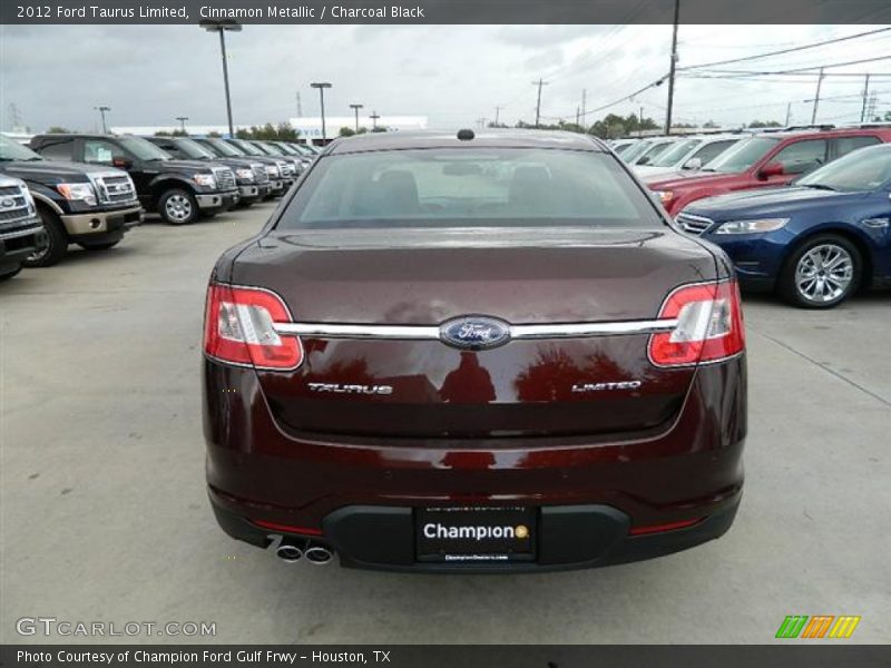 Cinnamon Metallic / Charcoal Black 2012 Ford Taurus Limited