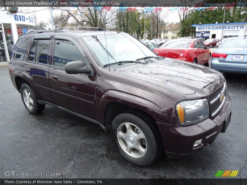 Dark Cherry Metallic / Gray 2009 Chevrolet TrailBlazer LT 4x4