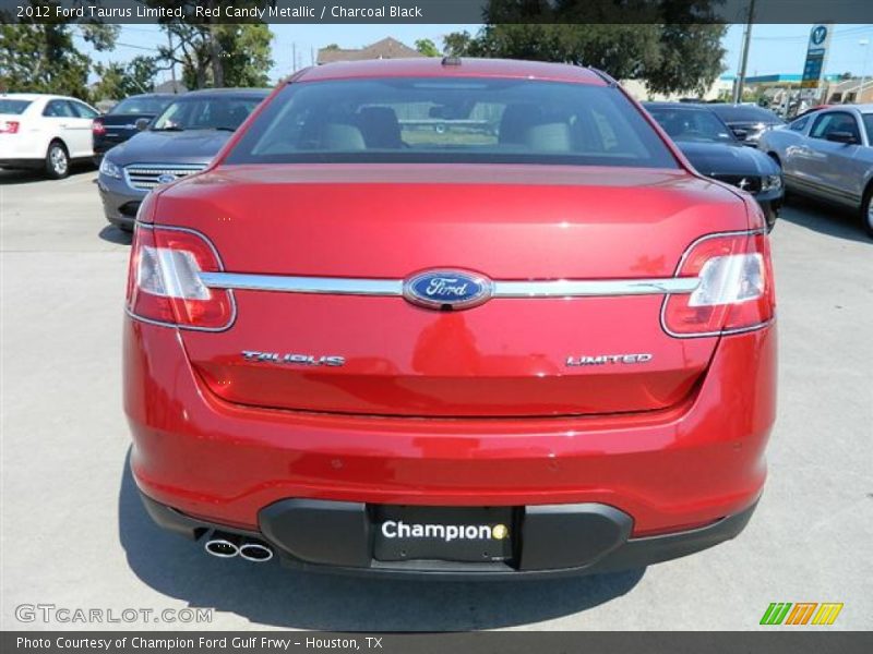 Red Candy Metallic / Charcoal Black 2012 Ford Taurus Limited
