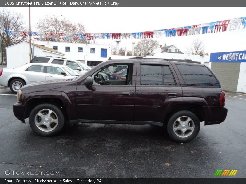 Dark Cherry Metallic / Gray 2009 Chevrolet TrailBlazer LT 4x4