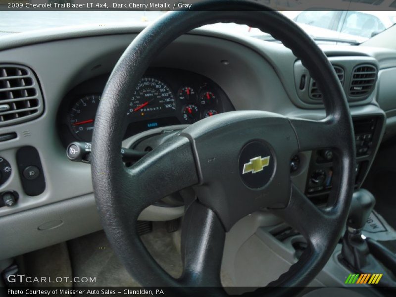 Dark Cherry Metallic / Gray 2009 Chevrolet TrailBlazer LT 4x4