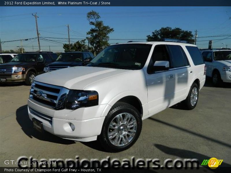 White Platinum Tri-Coat / Stone 2012 Ford Expedition Limited
