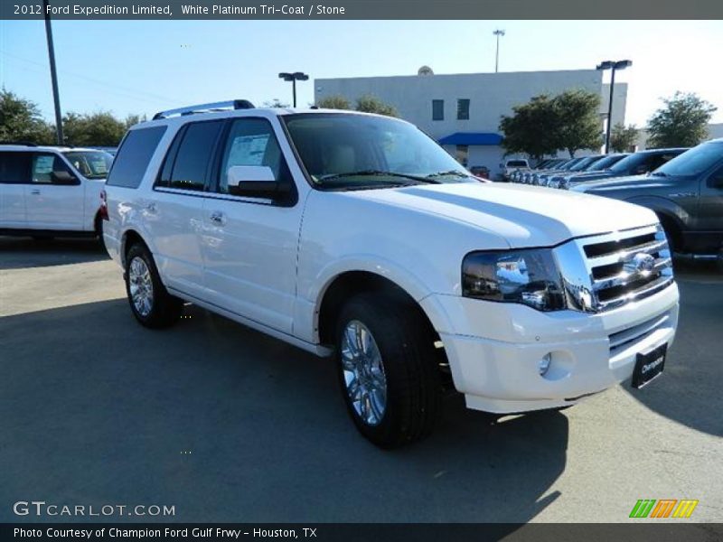 White Platinum Tri-Coat / Stone 2012 Ford Expedition Limited