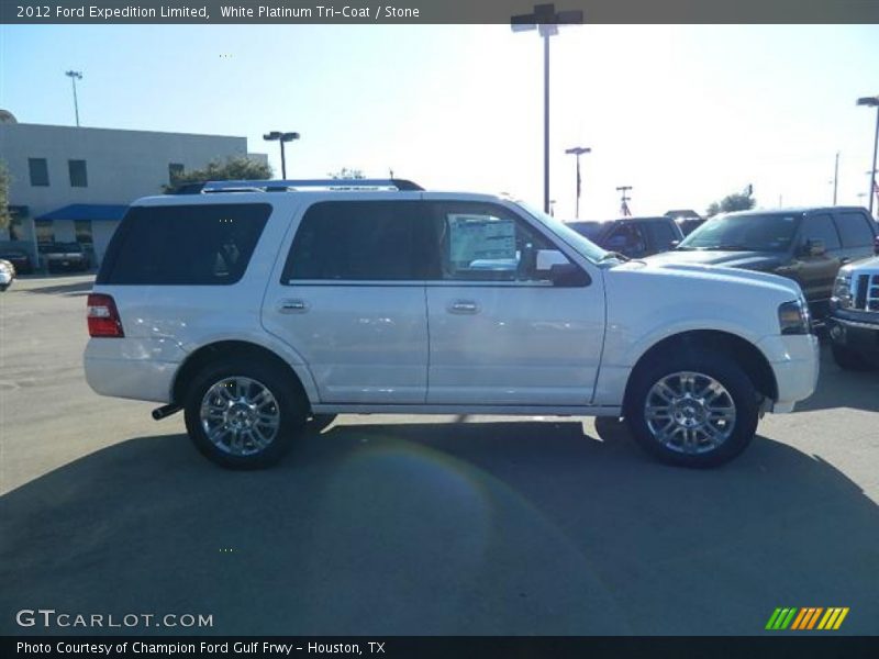 White Platinum Tri-Coat / Stone 2012 Ford Expedition Limited
