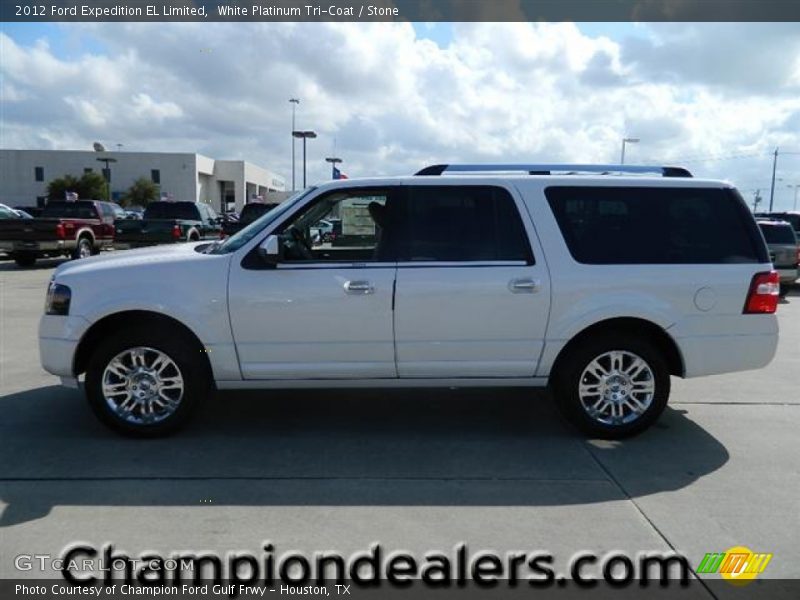 White Platinum Tri-Coat / Stone 2012 Ford Expedition EL Limited