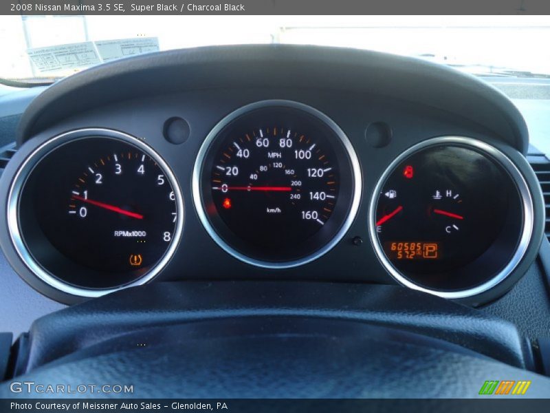 Super Black / Charcoal Black 2008 Nissan Maxima 3.5 SE