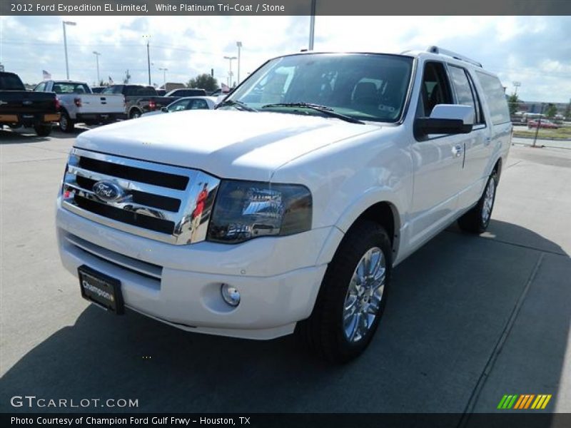White Platinum Tri-Coat / Stone 2012 Ford Expedition EL Limited