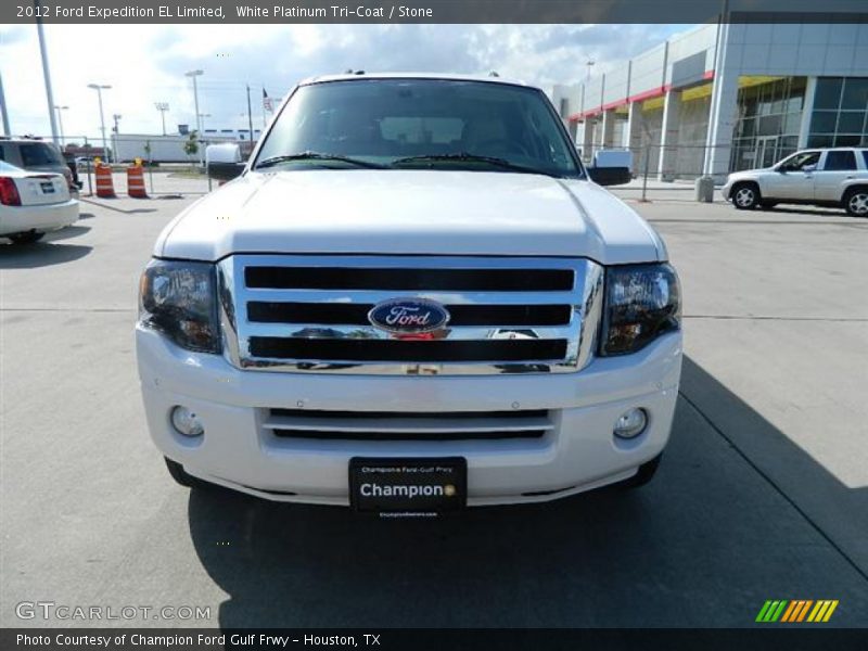 White Platinum Tri-Coat / Stone 2012 Ford Expedition EL Limited