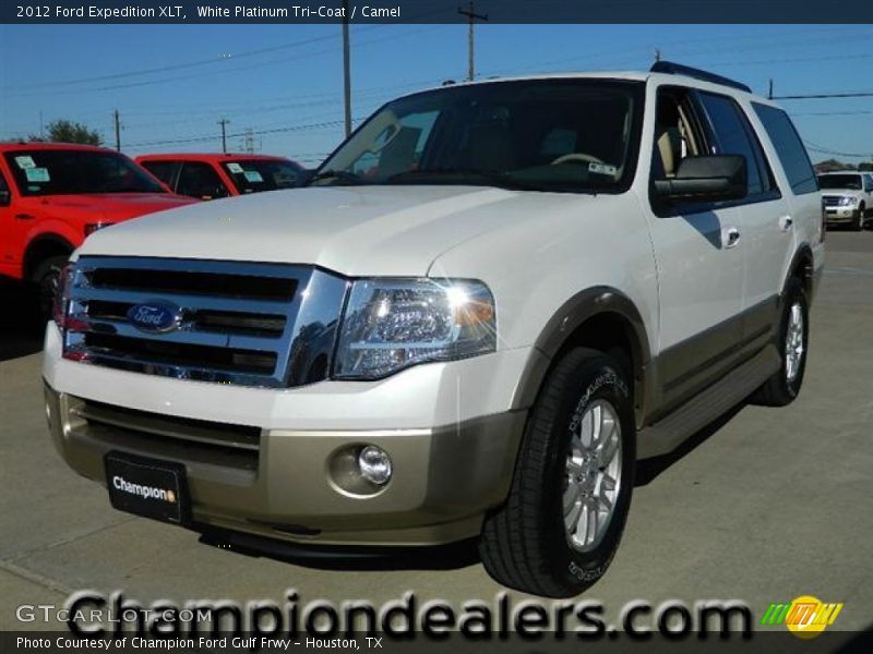 White Platinum Tri-Coat / Camel 2012 Ford Expedition XLT