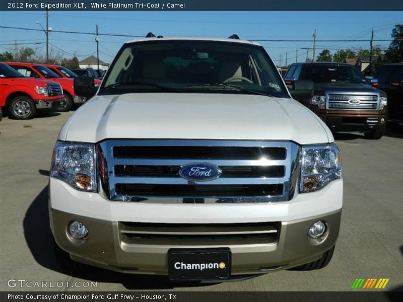 White Platinum Tri-Coat / Camel 2012 Ford Expedition XLT